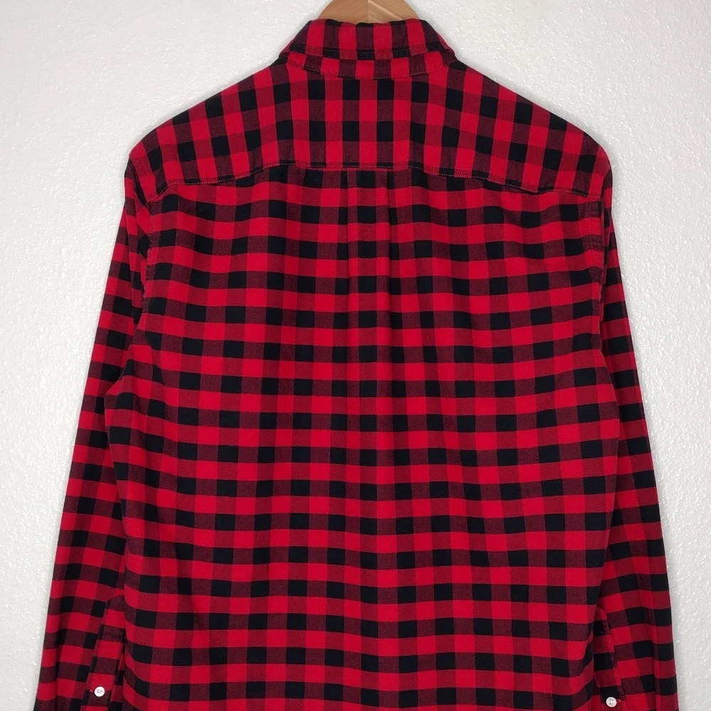 J. Crew Red Black Plaid Casual Button Down Shirt Sz M - Picture 5 of 14